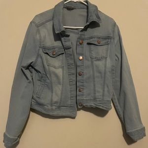 Light blue denim wash jean jacket